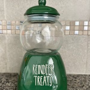 Rae Dunn REINDEER TREATS gumball canister cookie jar
